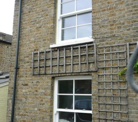 Timber sash windows in cottage