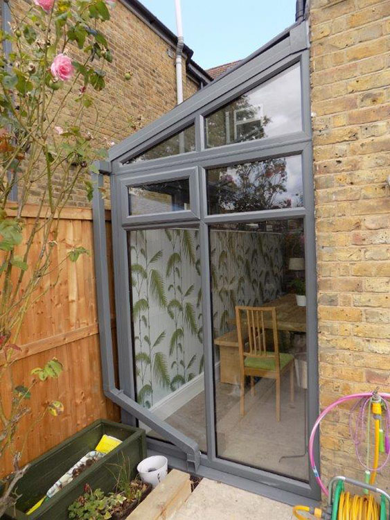 Conservatory installation in Enfield, north London.