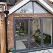 Bifold doors fitted in conservatory