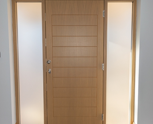 Oak timber door internal