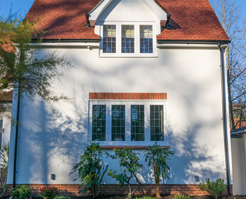 White timber casement timber windows