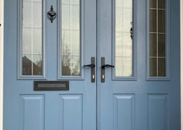 Blue composite Solidor doors