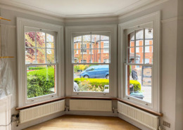 Timber sash windows Interior view of timber sash windows