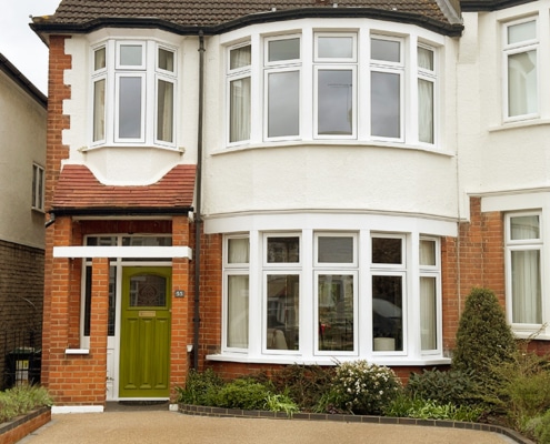Flush uPvc windows installation in Winchmore Hill, North London