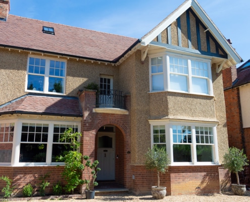 Roseview sash window installation in cream colour in St Albans