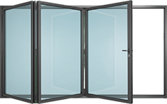 Origin bifold door illustration