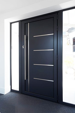 Origin solid front door available in variety of colours